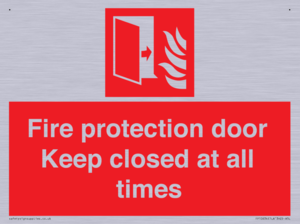 Fire protection door Keep closed at all times